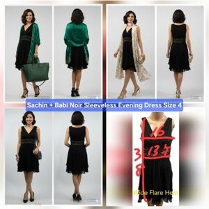 Sachin + Babi Noir Sleeveless Evening Dress Size 4